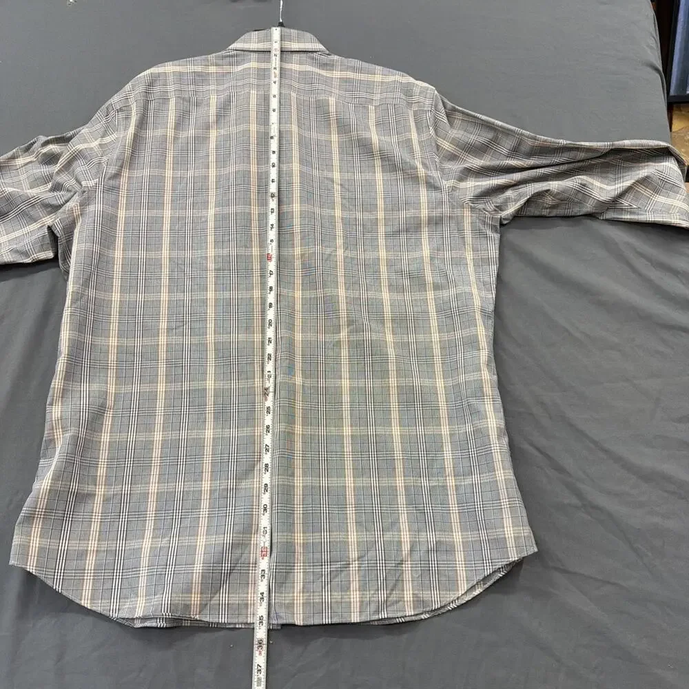 Banana Republic Slim Fit Mens XXL Gingham Button Down Shirt Long Sleeve